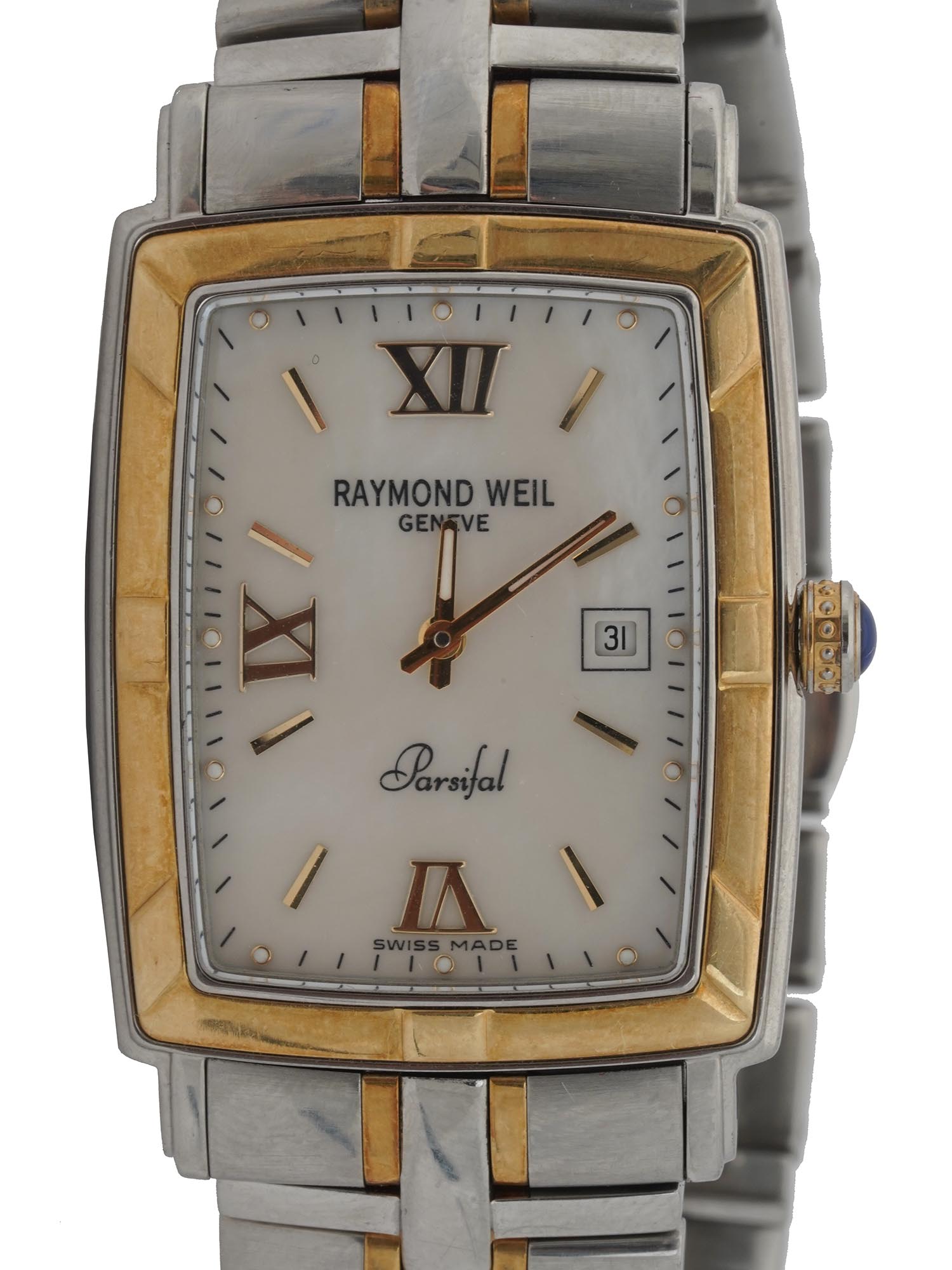 RAYMOND WEIL PARSIFAL SAPPHIRE MENS WRIST WATCH PIC-3